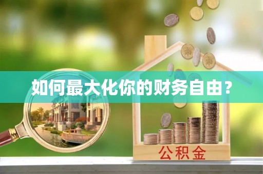 道里如何最大化你的财务自由？