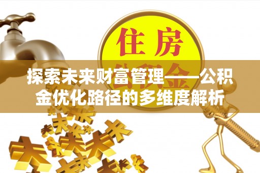道里探索未来财富管理——公积金优化路径的多维度解析