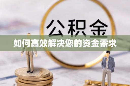 道里如何高效解决您的资金需求